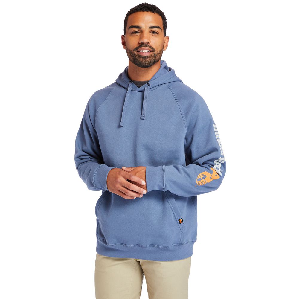 Timberland Φουτερ Ανδρικα Μπλε - Pro® Hood Honcho Sport Hoodie - Greece 7503241-NU